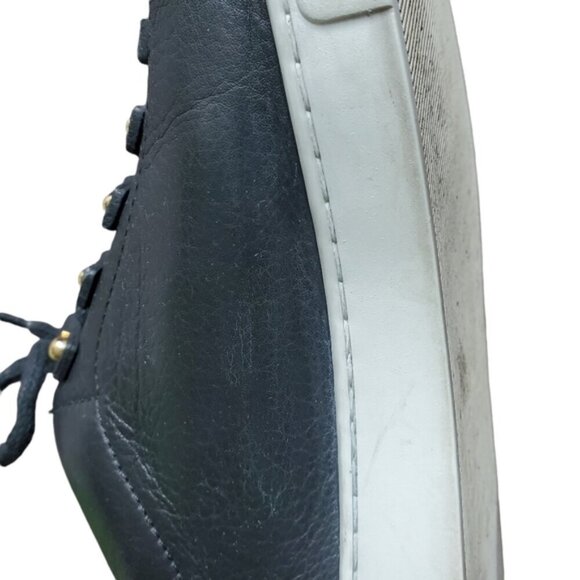 Salvatore Ferragamo Leather Lace Up Sneakers Size 7 - Picture 9 of 14